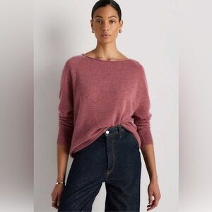 Quince Women's Pink Crew Neck Sweater